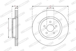 DISC FRANA FERODO DDF2863C - Compatibil cu SUBARU