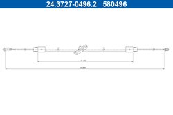 CABLU FRANA DE MANA ATE 24.3727-0496.2 - Compatibil cu MERCEDES-BENZ