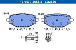 Set placute frana ATE 13.0470-2656.2