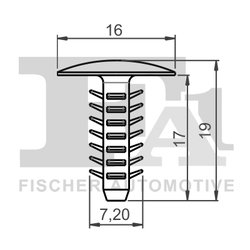 CLIPS, ACOPERIRE DECORATIVA SI PROTECTIE FA1 33-10011.5 - Compatibil cu FIAT
