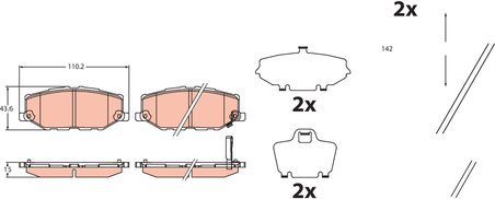 SET PLACUTE FRANA TRW GDB2455 - Compatibil cu SUZUKI