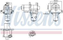 SUPAPA EGR NISSENS 98183 - Compatibil cu DACIA, NISSAN, RENAULT, SUZUKI