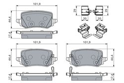Set placute frana BOSCH 0 986 460 161