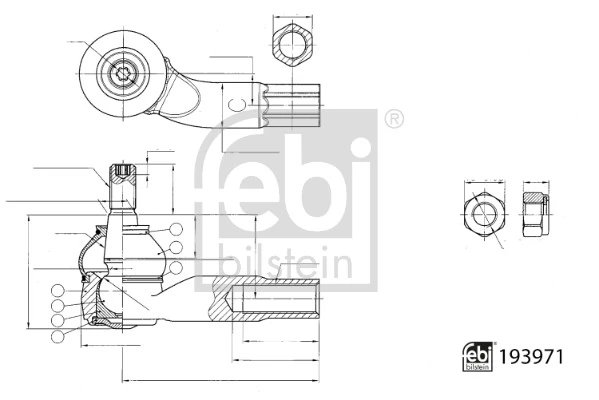 CAP DE BARA FEBI BILSTEIN 193971 - Compatibil cu VW