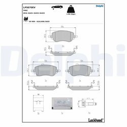 Set placute frana Delphi LP5070EV