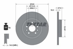 Disc frana Textar 92351803
