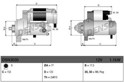 Electromotor Denso DSN3030