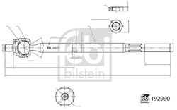 BIELETA DIRECTIE FEBI BILSTEIN 192990 - Compatibil cu TOYOTA