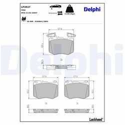 SET PLACUTE FRANA DELPHI LP3927 - Compatibil cu MERCEDES-BENZ