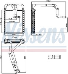 SCHIMBATOR CALDURA INCALZIRE HABITACLU NISSENS 707326 - Compatibil cu HYUNDAI