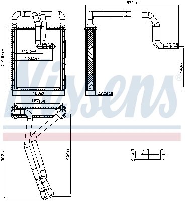 SCHIMBATOR CALDURA INCALZIRE HABITACLU NISSENS 707326 - Compatibil cu HYUNDAI