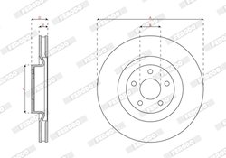 DISC FRANA FERODO DDF3111C - Compatibil cu FORD