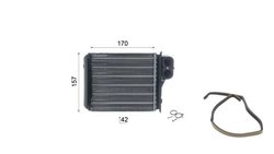 SCHIMBATOR CALDURA INCALZIRE HABITACLU MAHLE AH 333 000S - Compatibil cu DACIA, LADA, RENAULT