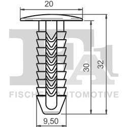 CLIPS, ACOPERIRE DECORATIVA SI PROTECTIE FA1 33-10031.5 - Compatibil cu FIAT