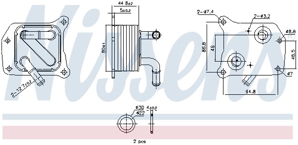 RADIATOR ULEI / TERMOFLOT NISSENS 91519 - Compatibil cu NISSAN, RENAULT