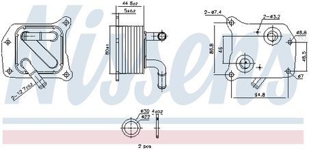 RADIATOR ULEI / TERMOFLOT NISSENS 91519 - Compatibil cu NISSAN, RENAULT