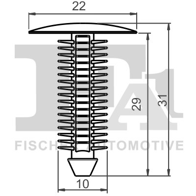 CLIPS, ACOPERIRE DECORATIVA SI PROTECTIE FA1 33-10026.25 - Compatibil cu FIAT
