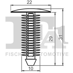 CLIPS, ACOPERIRE DECORATIVA SI PROTECTIE FA1 33-10026.5 - Compatibil cu FIAT