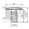 CLIPS, ACOPERIRE DECORATIVA SI PROTECTIE FA1 33-10001.5 - Compatibil cu FIAT