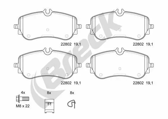 Set placute frana Breck 22802 00 653 00