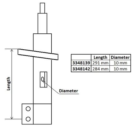 AMORTIZOR KYB 3348142 - Compatibil cu CITROEN, OPEL, PEUGEOT, TOYOTA, VAUXHALL