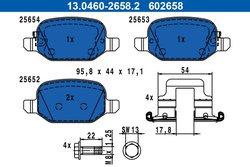 SET PLACUTE FRANA ATE 13.0460-2658.2 - Compatibil cu FIAT
