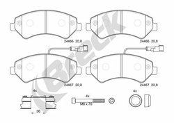 SET PLACUTE FRANA BRECK 24467 00 653 20 - Compatibil cu CITROEN