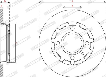 DISC FRANA FERODO DDF2985C - Compatibil cu CITROEN, DS, OPEL, PEUGEOT, VAUXHALL