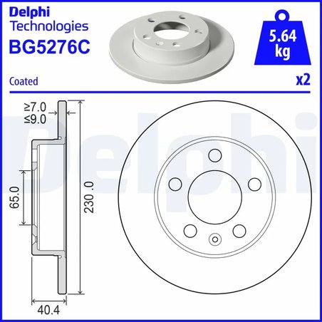 Disc frana Delphi BG5276C