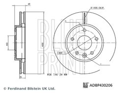 DISC FRANA BLUE PRINT ADBP430206 - Compatibil cu MAXUS