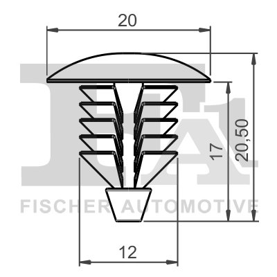 CLIPS, ACOPERIRE DECORATIVA SI PROTECTIE FA1 33-10025.5 - Compatibil cu ALFA ROMEO