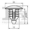 CLIPS, ACOPERIRE DECORATIVA SI PROTECTIE FA1 33-10025.5 - Compatibil cu ALFA ROMEO
