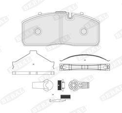 SET PLACUTE FRANA BERAL BCV29415TK - Piesa auto compatibila cu mai multe marci