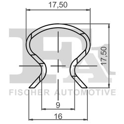 CLIPS, ACOPERIRE DECORATIVA SI PROTECTIE FA1 12-40025.5 - Compatibil cu CHEVROLET, CITROEN, FIAT, LANCIA, OPEL, PEUGEOT, VAUXHAL