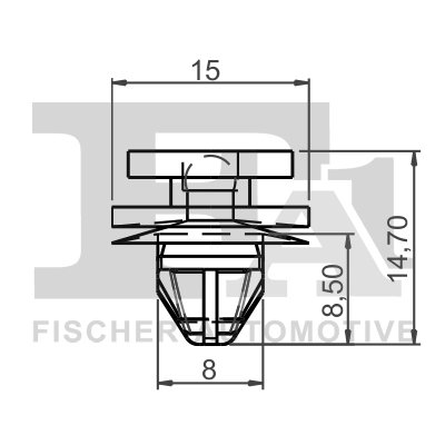 CLIPS, ACOPERIRE DECORATIVA SI PROTECTIE FA1 22-40009.25 - Compatibil cu CITROEN