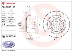 DISC FRANA BREMBO 08.E955.11 - Compatibil cu FORD