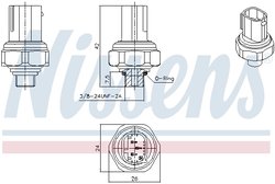 Comutator presiune aer conditionat Nissens 301070