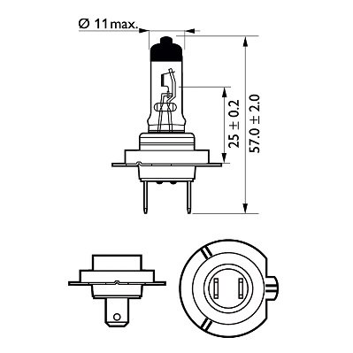 Bec, far faza lunga PHILIPS 12643LLB1