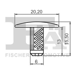 CLIPS, ACOPERIRE DECORATIVA SI PROTECTIE FA1 33-10014.10 - Compatibil cu ABARTH, ALFA ROMEO, FIAT, LANCIA