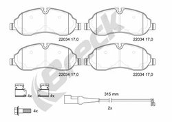 Set placute frana Breck 22034 00 653 00