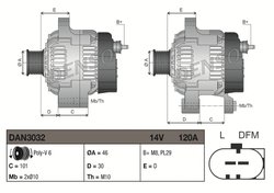Alternator Denso DAN3032
