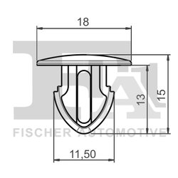 CLIPS, ACOPERIRE DECORATIVA SI PROTECTIE FA1 22-10009.5 - Compatibil cu RENAULT