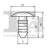 CLIPS, ACOPERIRE DECORATIVA SI PROTECTIE FA1 33-10033.25 - Compatibil cu FIAT