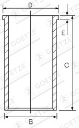 CAMASA CILINDRU GOETZE ENGINE 14-022510-00 - Compatibil cu FORD, FORD AUSTRALIA