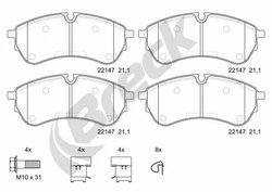 SET PLACUTE FRANA BRECK 22147 00 653 00 - Compatibil cu MAN, VW