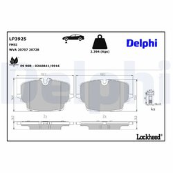 Set placute frana Delphi LP3925