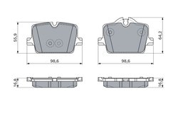 Set placute frana BOSCH 0 986 460 056