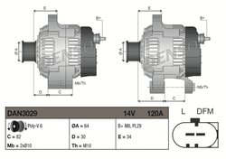 Alternator Denso DAN3029