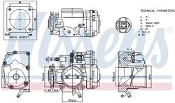 Carcasa clapeta acceleratie Nissens 955063