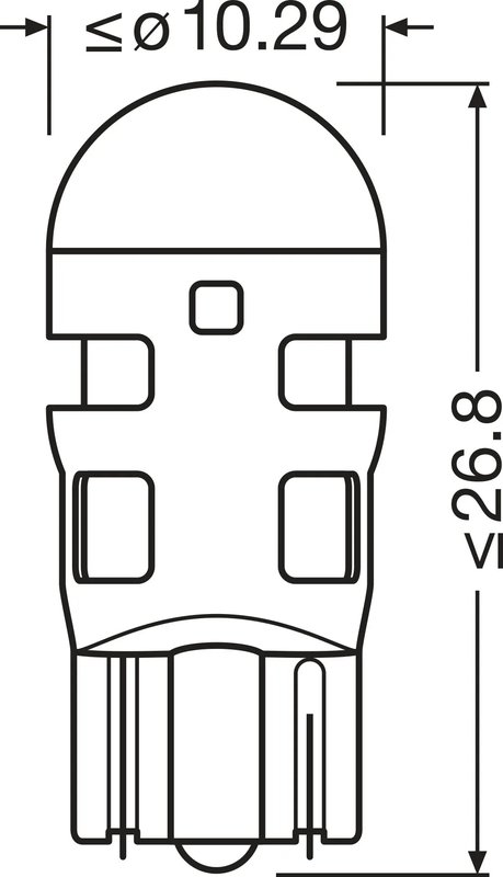 Bec, lumini interioare Osram 2825DWP-2BL